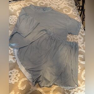 Striped Black and White Loungewear Set